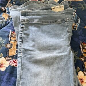 We The Free denim leggings with flared bottom size small